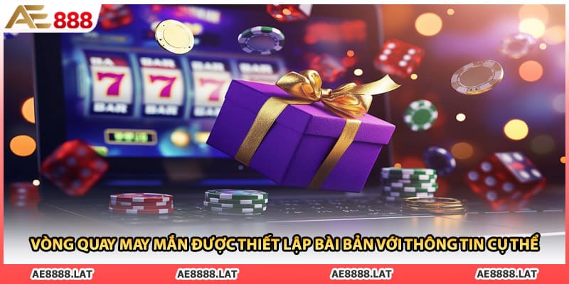 Vòng quay may mắn được thiết lập bài bản với thông tin cụ thể